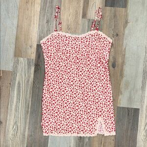 Cherry Lace Trim Slip Dress